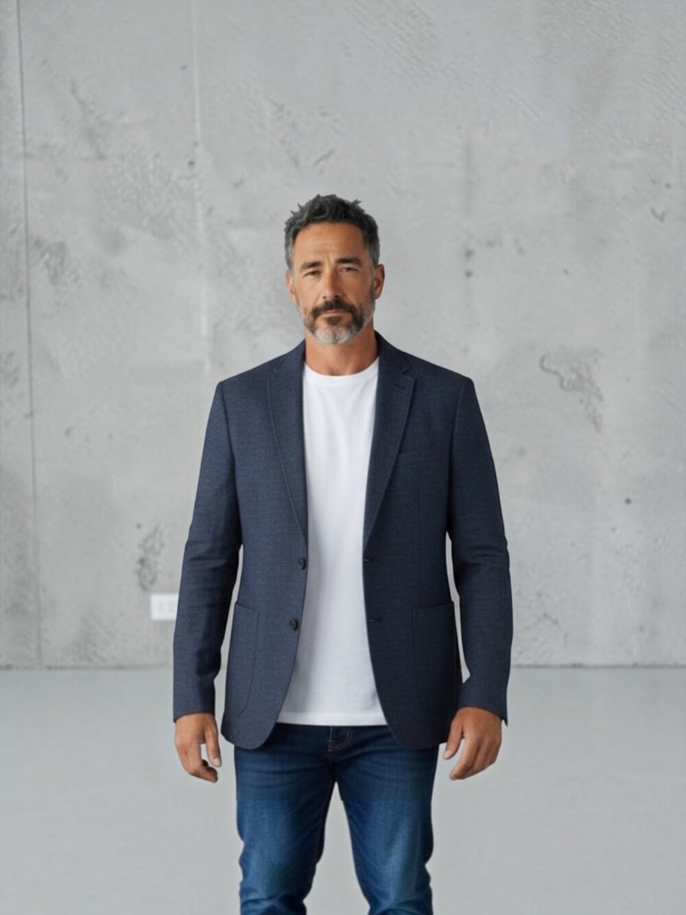 H&M Mens Slim Fit Linen Blazer 42R Blue Lightweight Two-Button Closure Linen - Picture 14 of 16